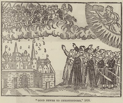 Gute Nachrichten für die Christenheit, 1620 von English School